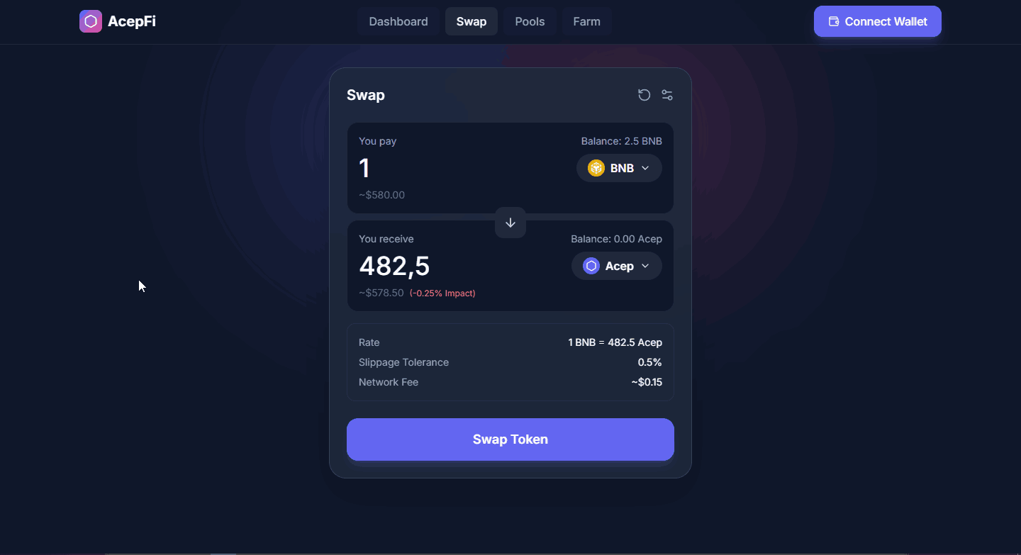 AcepFi - Web3 DeFi App